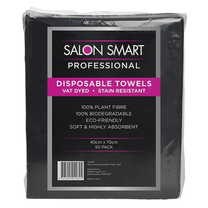 Salon Smart Disposable Towels Black 50pk