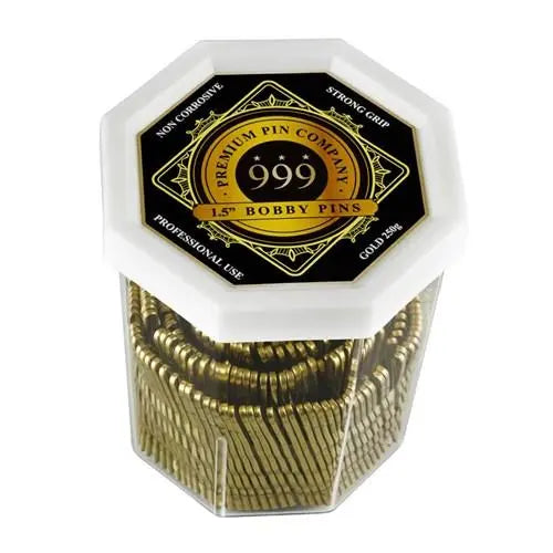 999 Bobby Pins 1.5" 250g Tub Gold