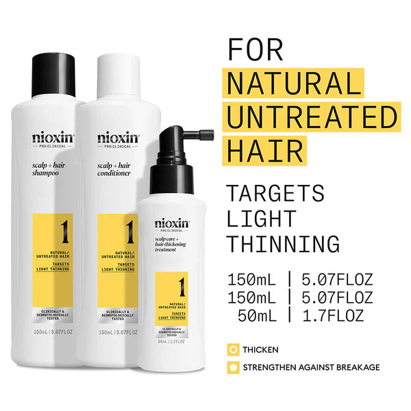 Nioxin Scalp + Hair Thickening System 1 Trial Trio