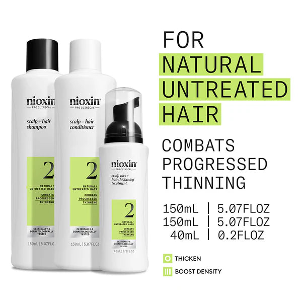 Nioxin Scalp + Hair Thickening System 2 Trial Trio