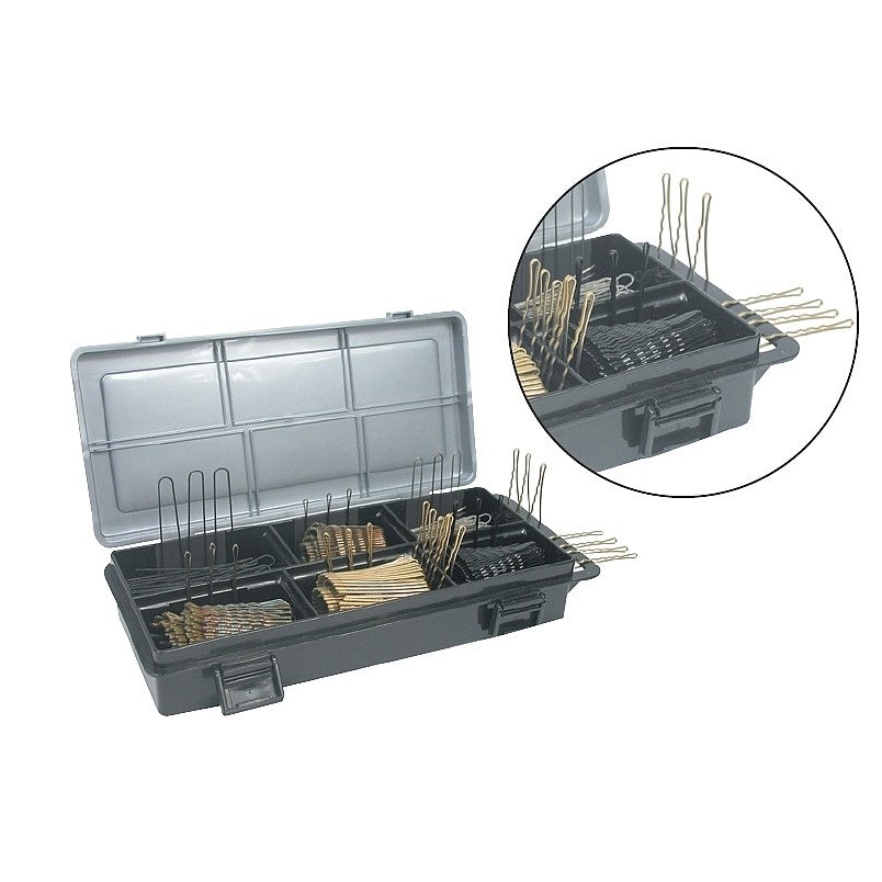 555 Non-slip Hair Pins Case - Magnetic with 6 assorted bobby pins