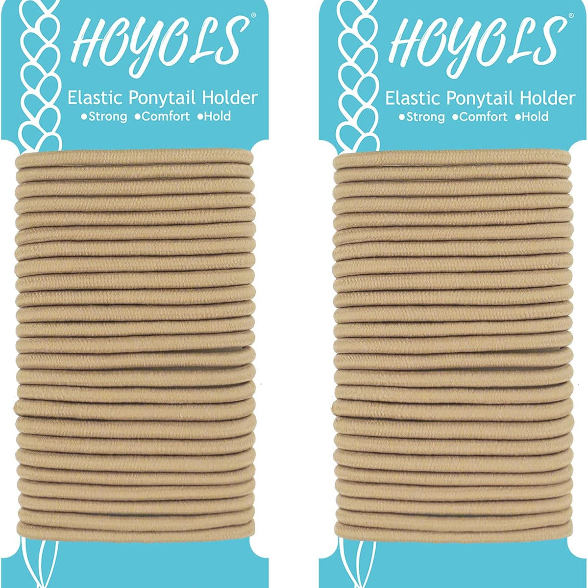 HBS No Metal Elastic Hair Ties - 25 Pk