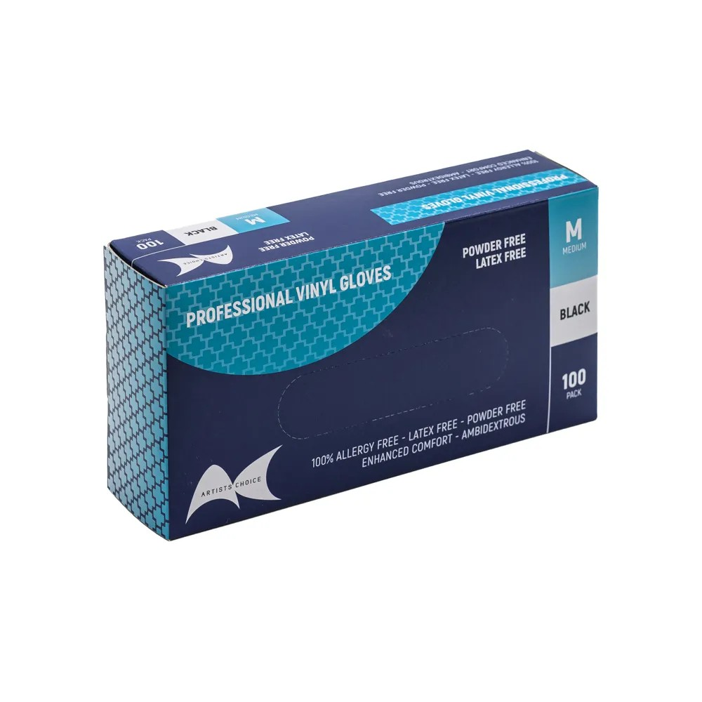 Artists Choice Powder Free Vinyl Gloves - Clear