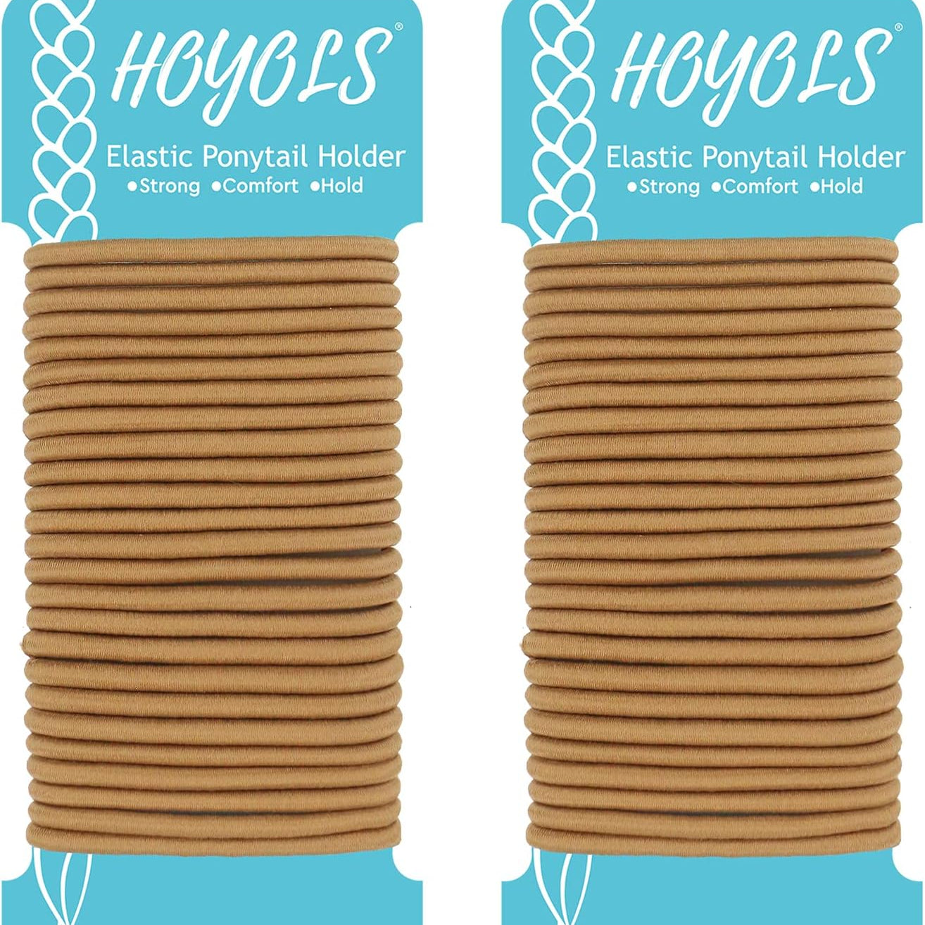 HBS No Metal Elastic Hair Ties - 25 Pk