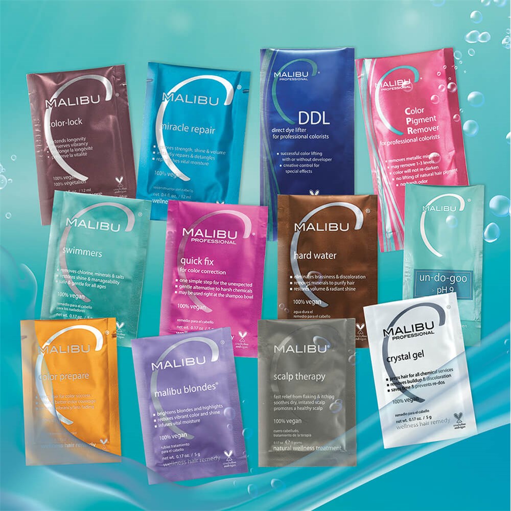 Malibu C Crystal Gel sachet — Hair and Beauty Solutions