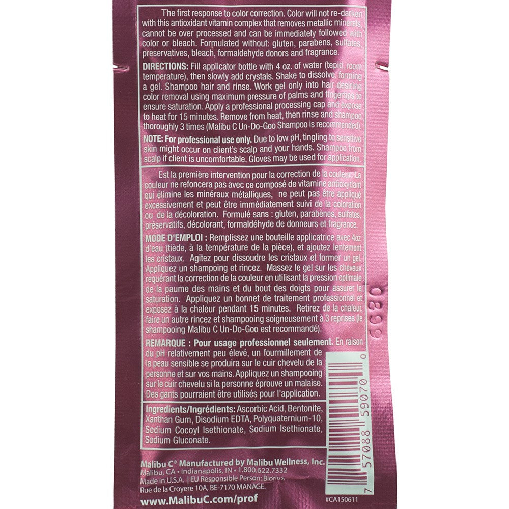 Malibu C Color Pigment Remover 6 x sachet