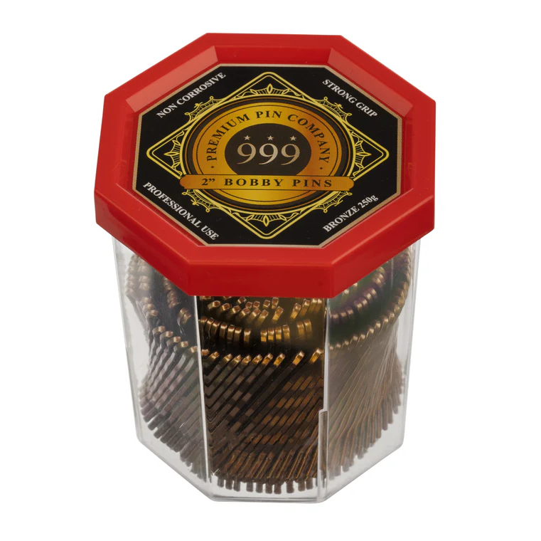 999 Bobby Pins 2" 250g tub Bronze