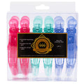 999 Crocodile Clips 6pk Pastel