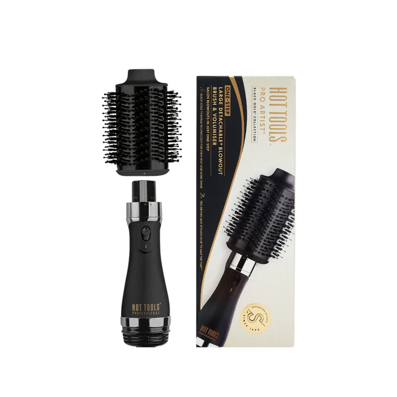 Hot Tools Black Gold Volumiser Brush with detachable barrel - Small