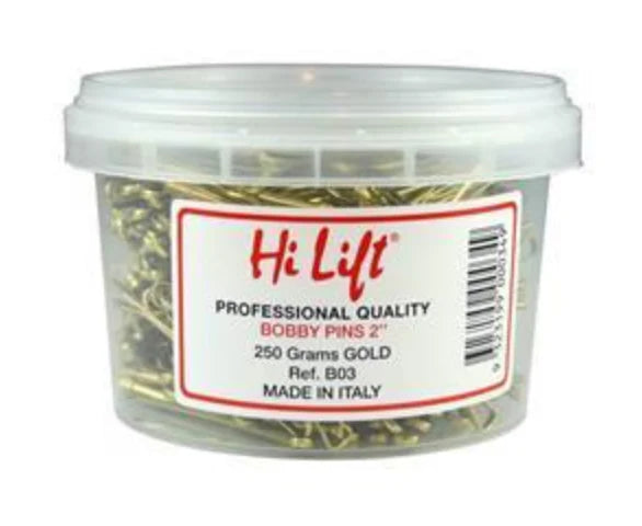 Hi Lift Bobby Pins Gold 250g tub