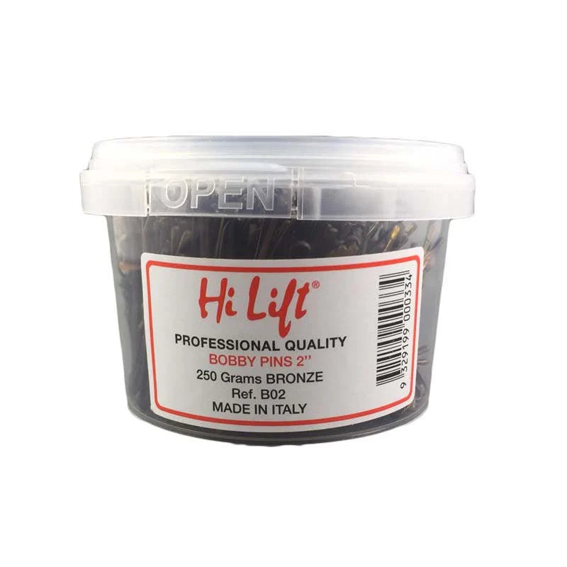 Hi Lift Bobby Pins Bronze 250g tub