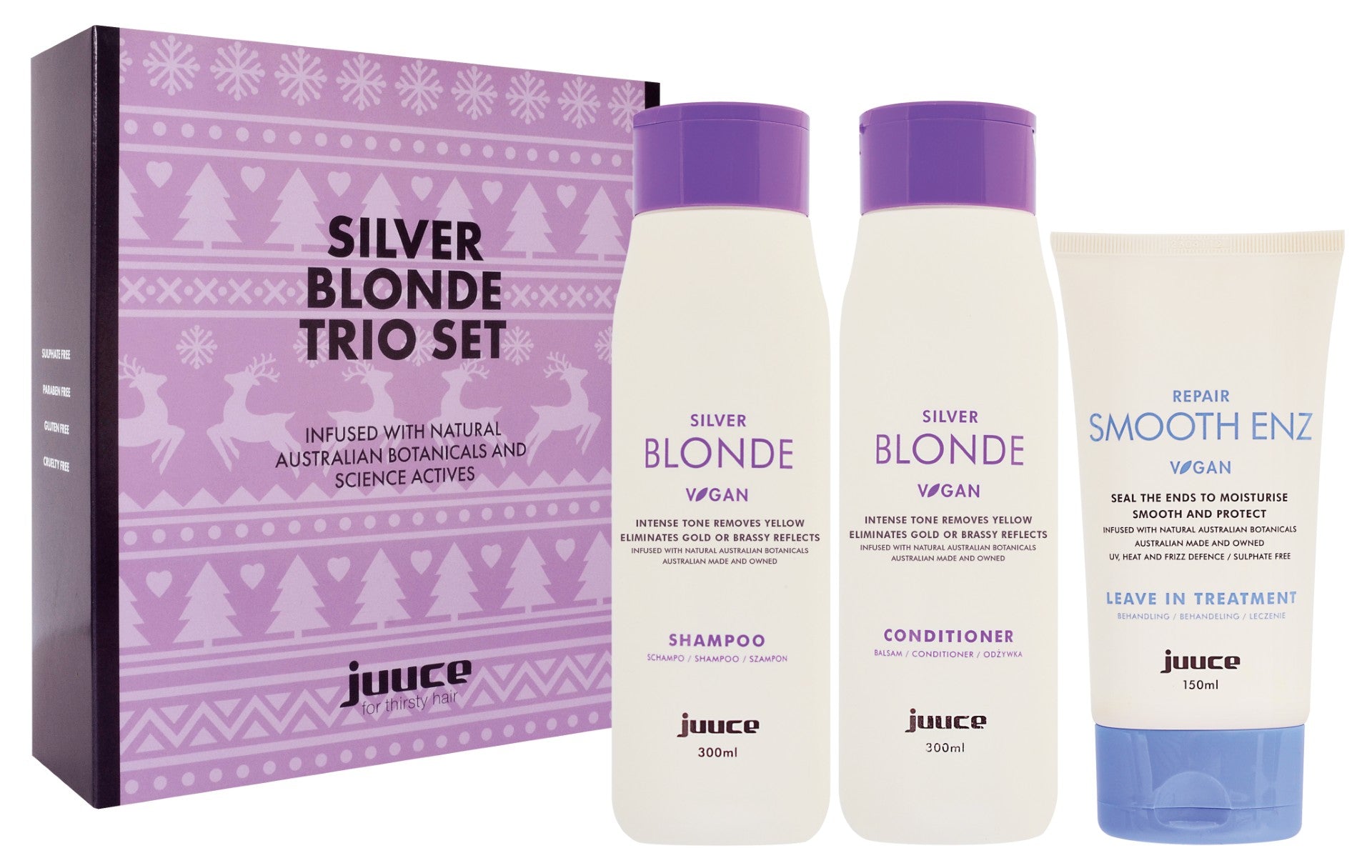 Juuce Silver Blonde Xmas Trio