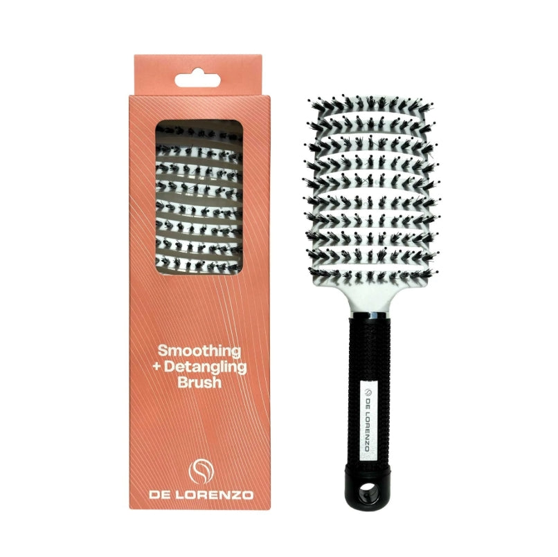 De Lorenzo Smoothing + Detangling Brush White