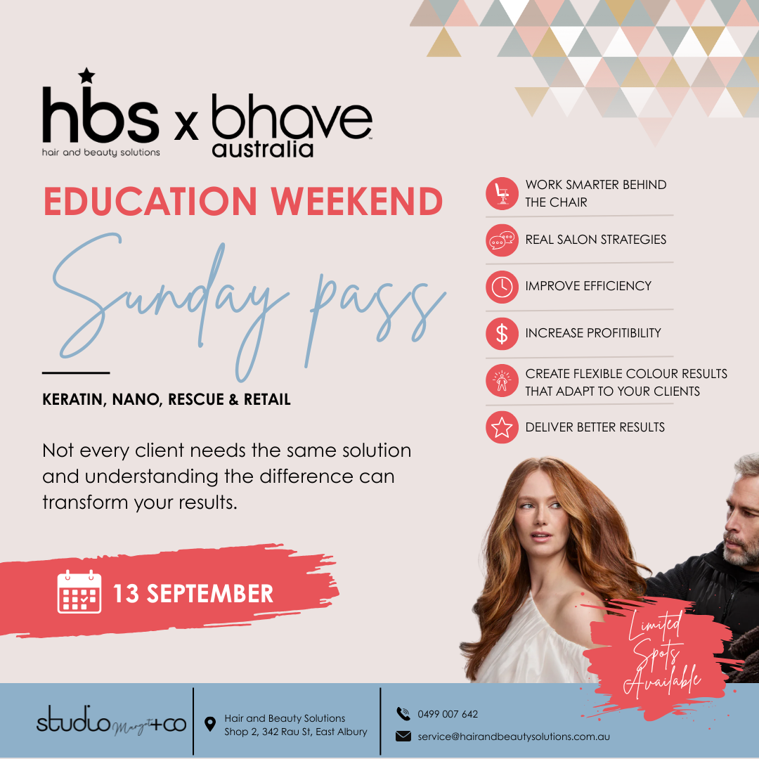 Bhave Keratin, Nano, Rescue & Retail - Sunday 13 September