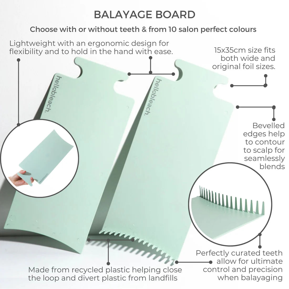 Hello Bleach Balayage Board With Teeth