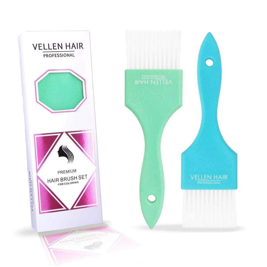VELLEN HAIR - Wide Hair Colour Painters Brush - 2 Pack - Blue/Mint