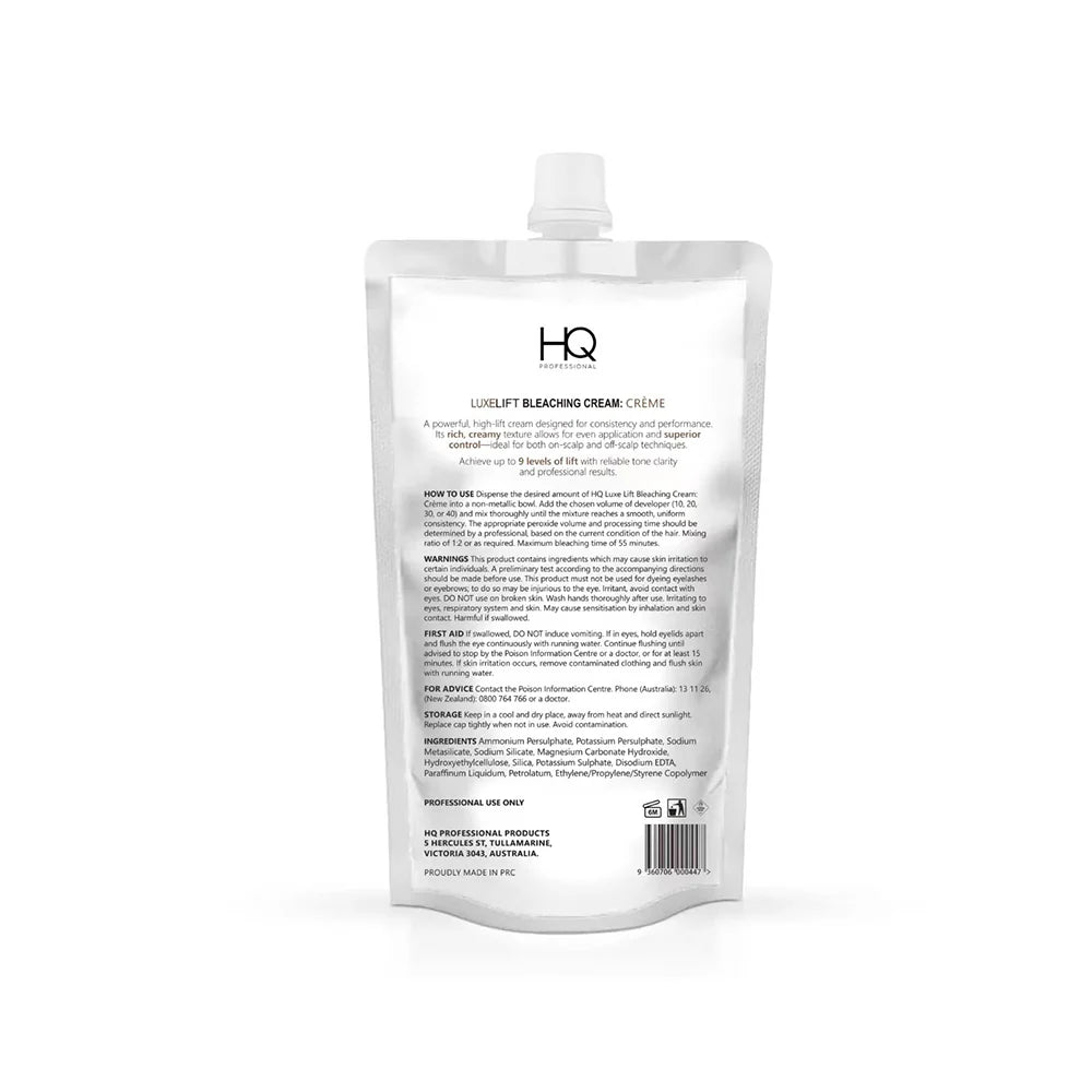 HQ Luxe Lift Bleach Cream 500g