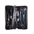 Zen Master Apprentice / Student 3 Scissor Kit Left Handed Blue Titanium Coated