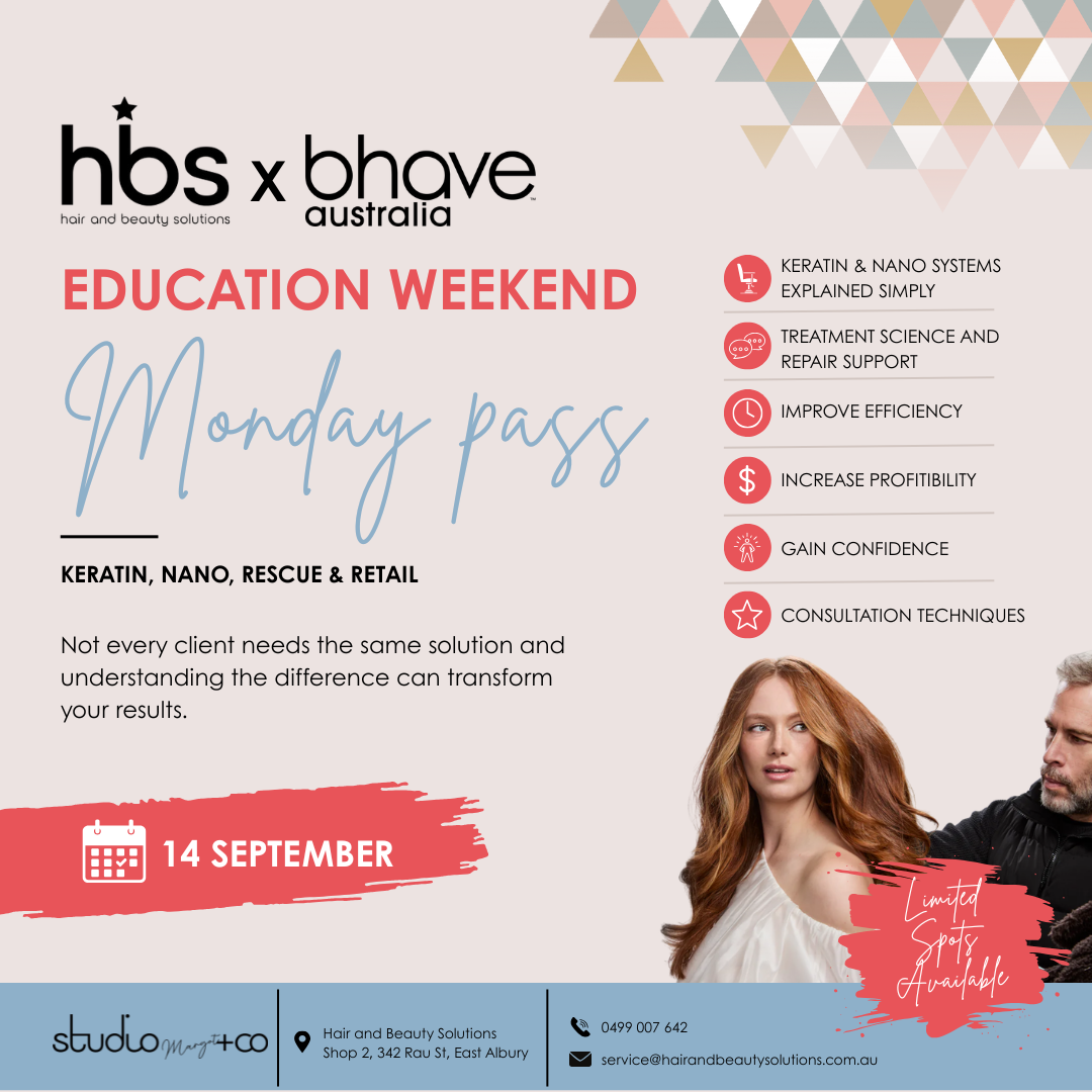 Bhave Keratin, Nano, Rescue & Retail - Monday 14 September