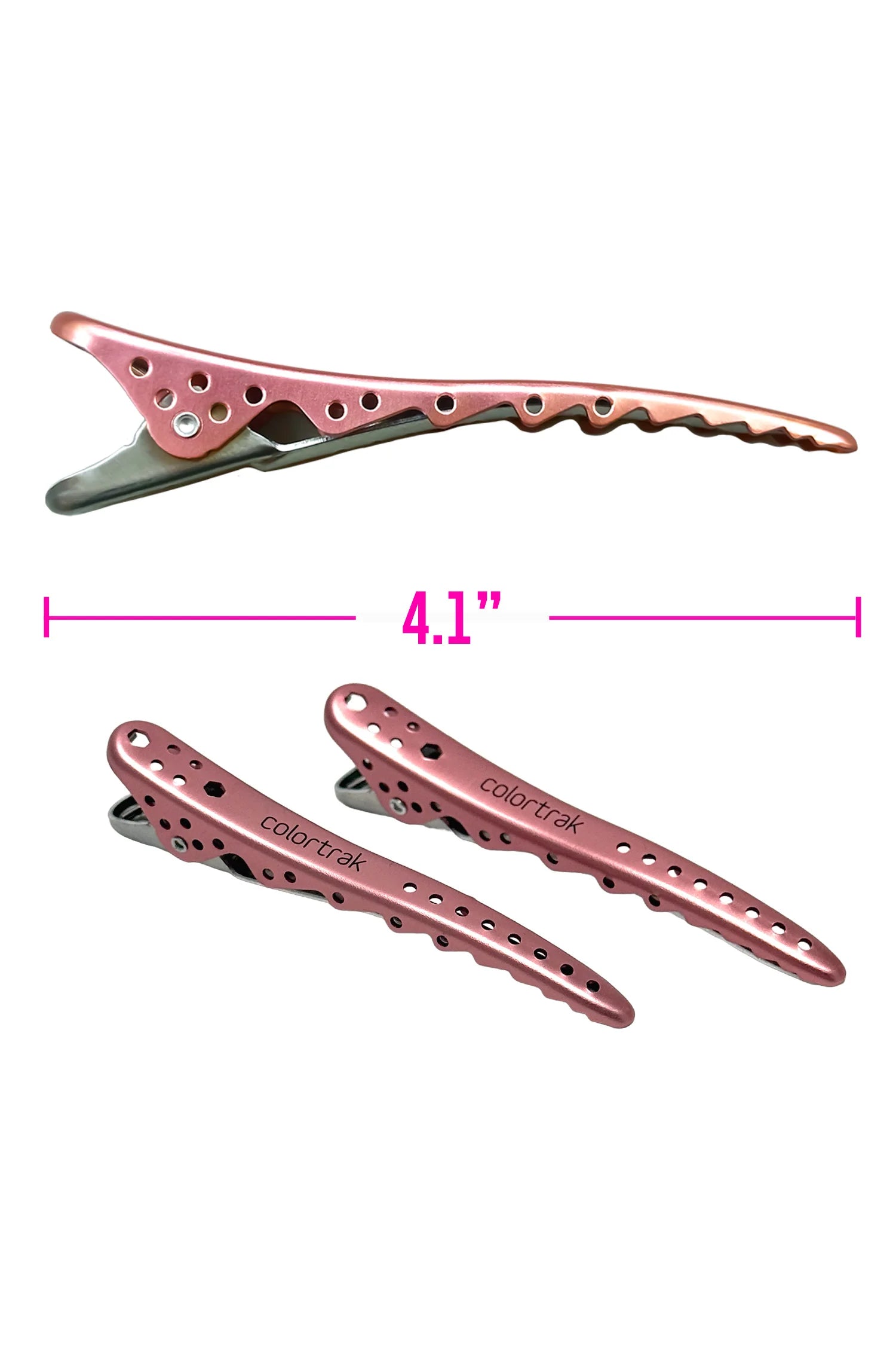 Colortrak Metal Rose Gold Clips - 4pk
