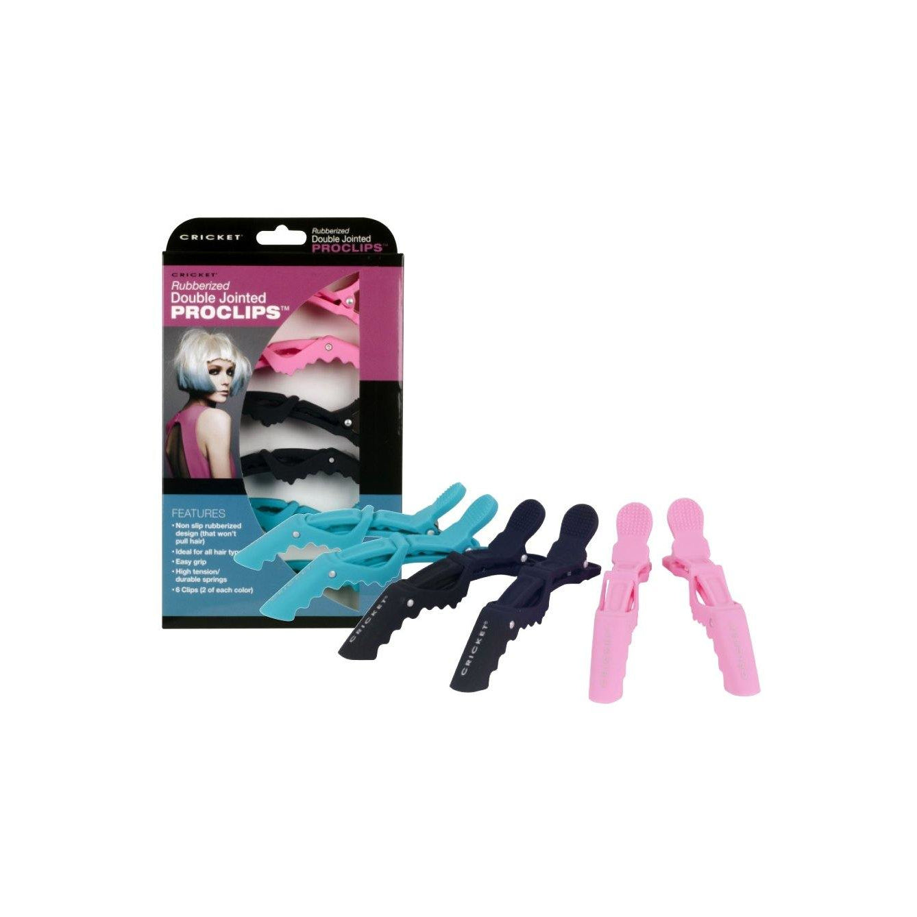 Cricket Rubber D/Jointed Pro Clips 6pk