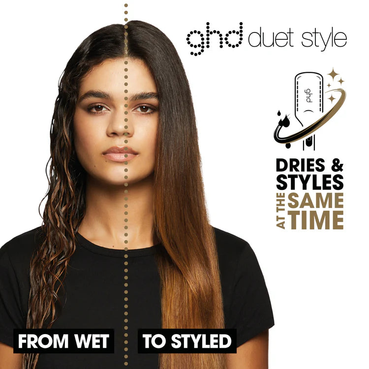 GHD Duet Style 2-in-1 Hot Air Styler in Black. Professional Use