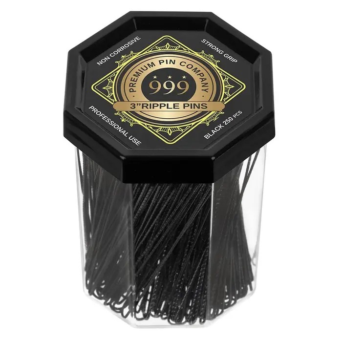 999 Ripple Pins 3" 250g Tub Black