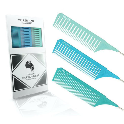 Vellen Rat Tail Comb Green 1pc