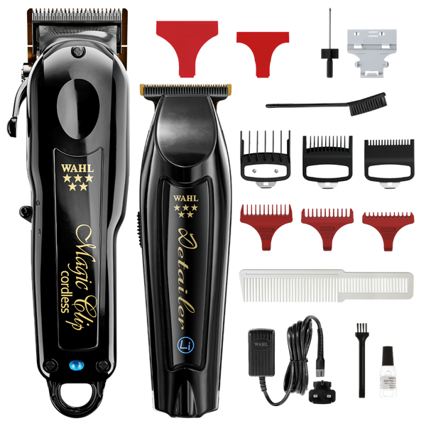 Wahl 5 Star Black Magic Clip & Black Detailer Li Combo
