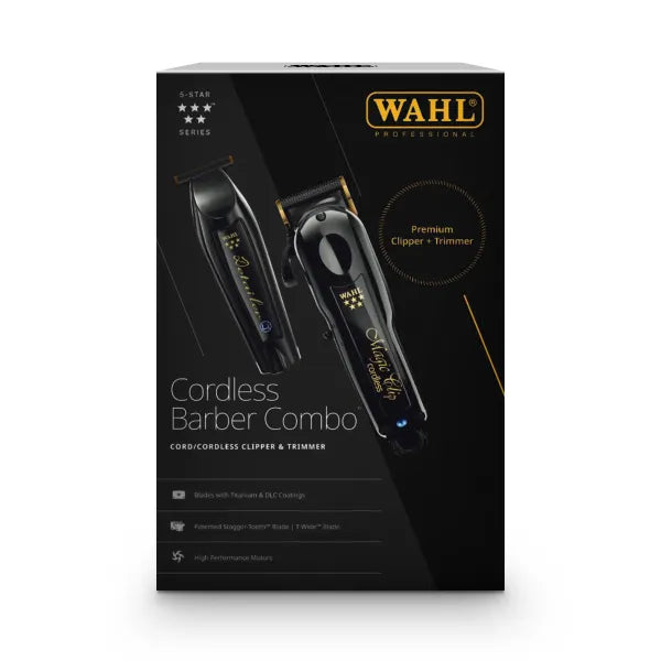 Wahl 5 Star Black Magic Clip & Black Detailer Li Combo