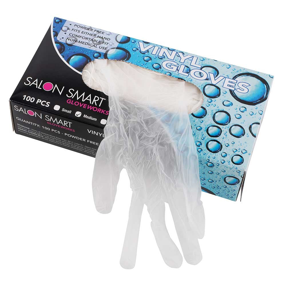 Salon Smart Clear Vinyl Gloves