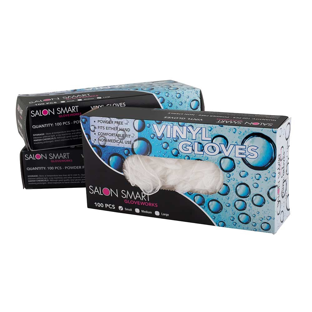 Salon Smart Clear Vinyl Gloves