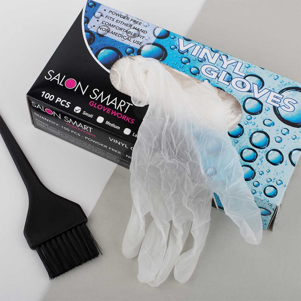Salon Smart Clear Vinyl Gloves