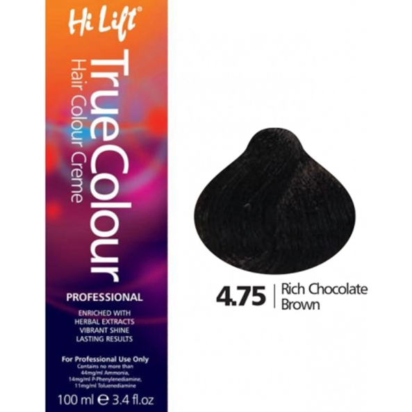 Hi Lift True Colour Permanent Hair Dye Cream Color 100gm Level 1 - 9