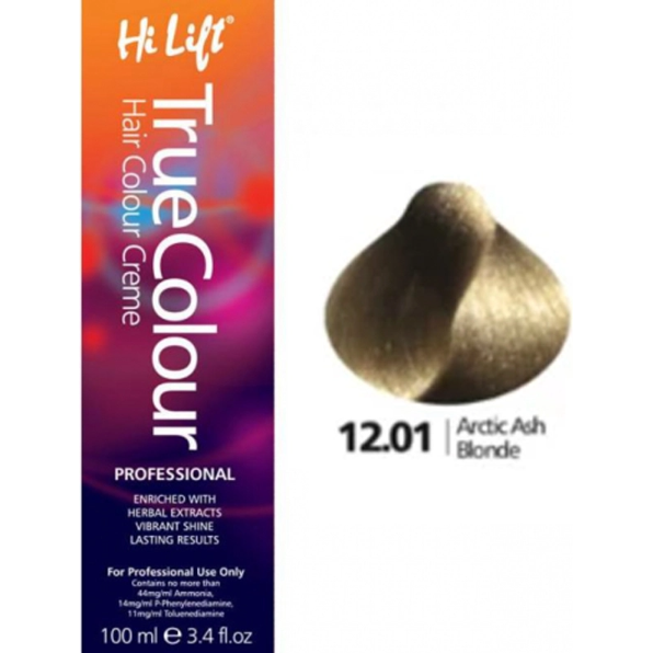 Hi Lift True Colour Permanent Hair Dye Cream Color 100gm Level 1 - 9