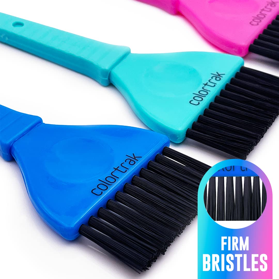Colortrak Assorted Color Brushes 3pk Nylon Bristles