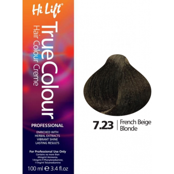 Hi Lift True Colour Permanent Hair Dye Cream Color 100gm Level 1 - 9