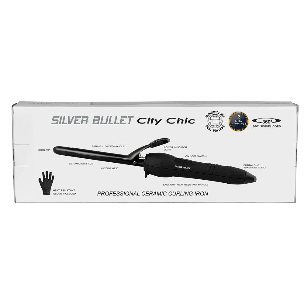 Silver Bullet City Chic Curl Iron Black