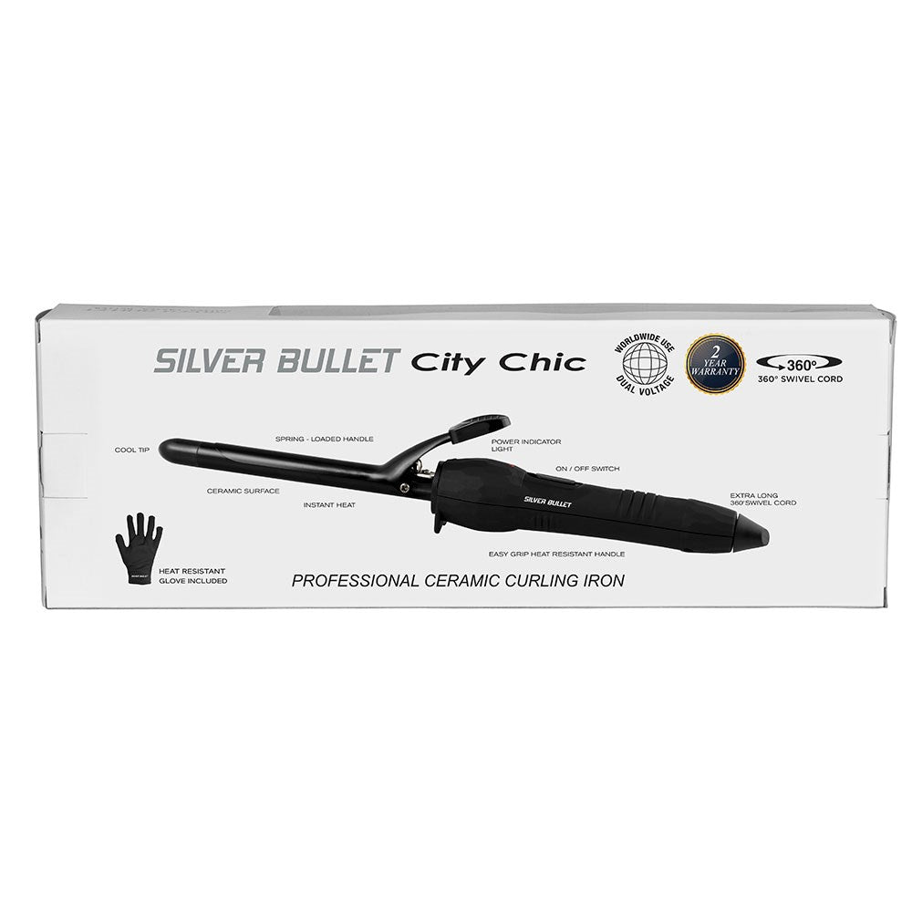 Silver Bullet City Chic Curl Iron Black 13