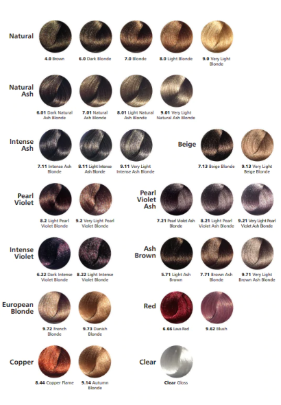 Hair Colour Chart - Hi Lift True Shades | Hair and Beauty Solutions
