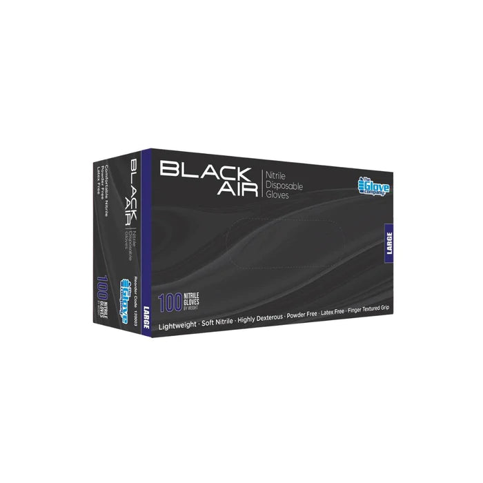 TGC Blackair Nitrile Disposable Gloves 100pkt — Hair and Beauty Solutions