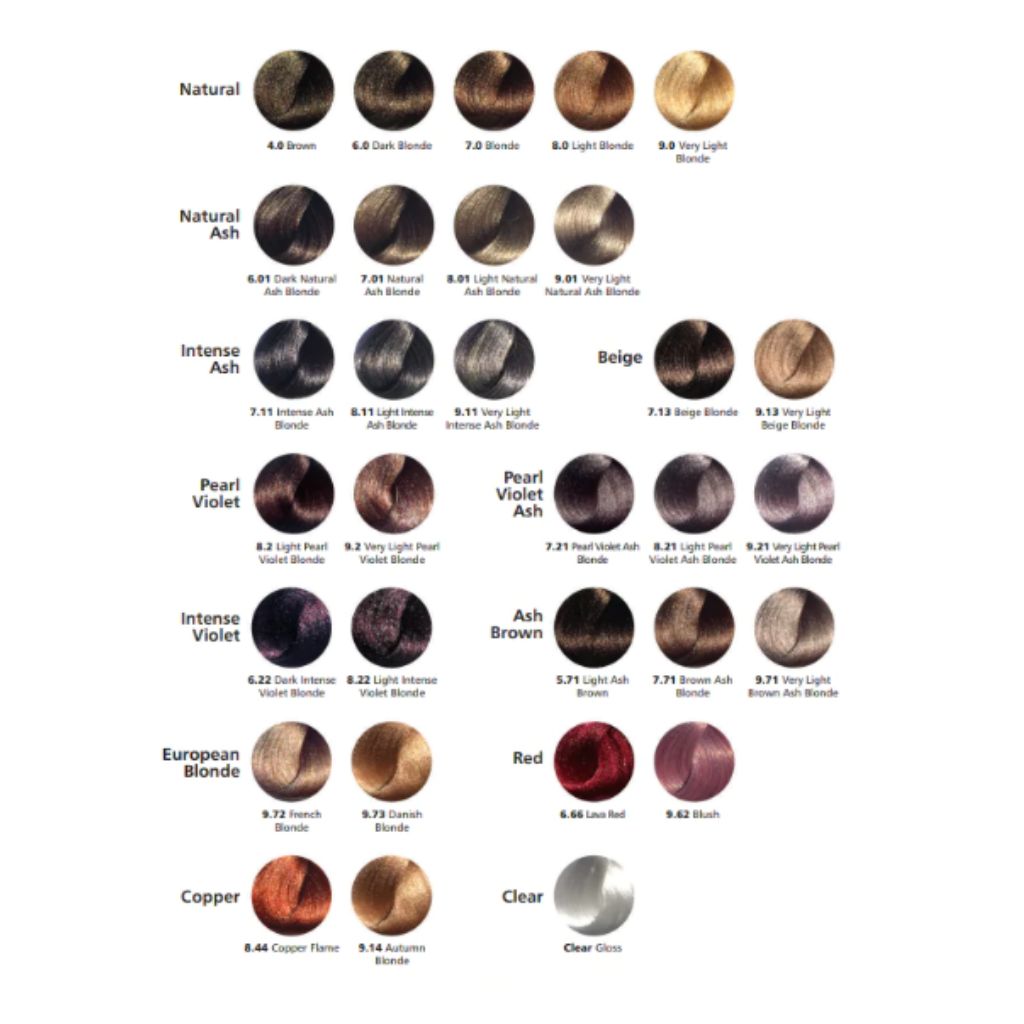 Hi lift true shades hair colour chart to inspire creativity.